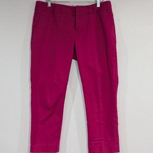 Banana Republic Factory Cropped Martin Fit Pants Raspberry Pink Size 8P